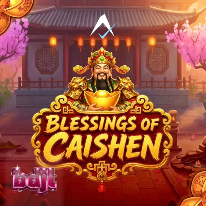 Blessings of Caishen স্লটের নান্দনিক এবং স্বর্ণালী চীনা থিমযুক্ত ইন্টারফেস